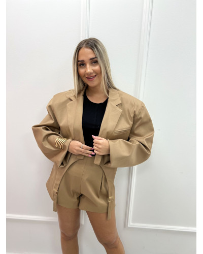 Spodenki materiałowe motylki La Milla camel