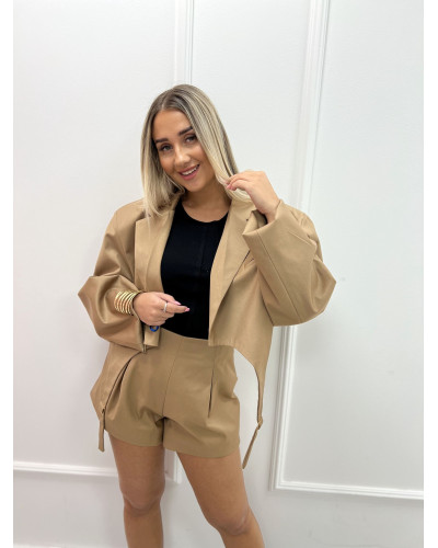 Spodenki materiałowe motylki La Milla camel