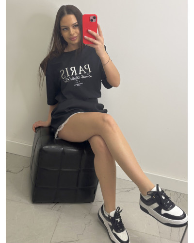 Spodenki materiałowe motylki La Milla czarne z koronką