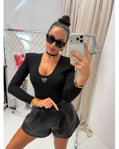 Body z głębokim dekoltem La Milla czarne