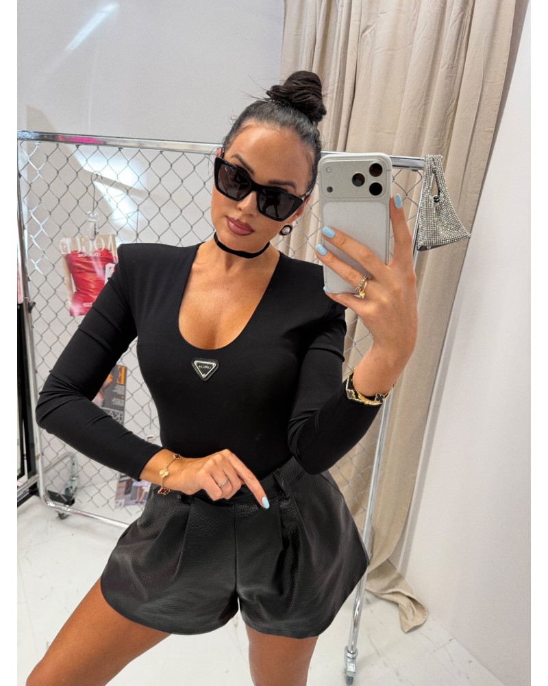 Body z głębokim dekoltem La Milla czarne