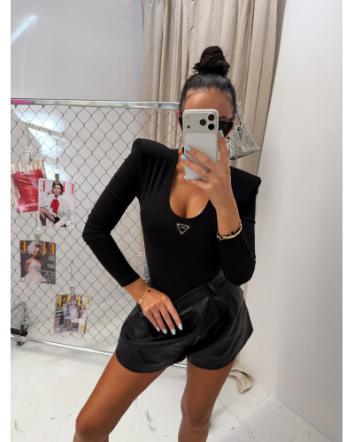 Body z głębokim dekoltem La Milla czarne