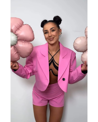 Marynarka La Milla różowa z kokardą