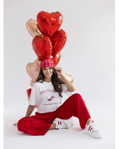 Apaszka duża By o la la...! red kiss