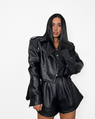 Spodenki z ekoskóry La Milla czarne