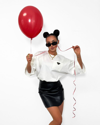 Spódniczka z ekoskóry La Milla czarna