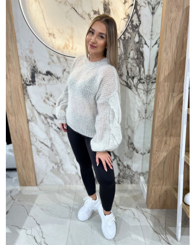 Sweter warkocz By o la la...! szary