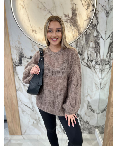 Sweter warkocz By o la la...! kakao