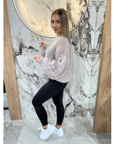 Sweter warkocz By o la la...! beżowy