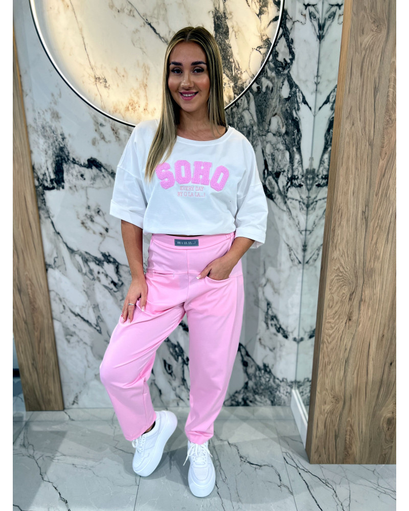 Spodnie punto By o la la...! sugar pink