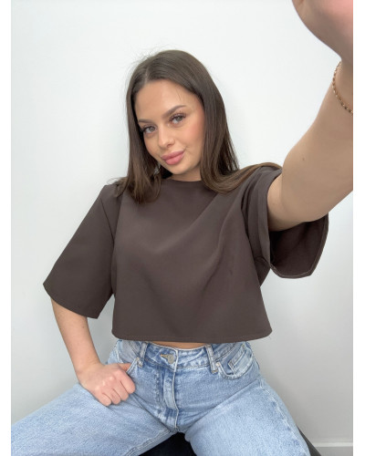 T-shirt krótki pudełkowy La Milla czekoladowy