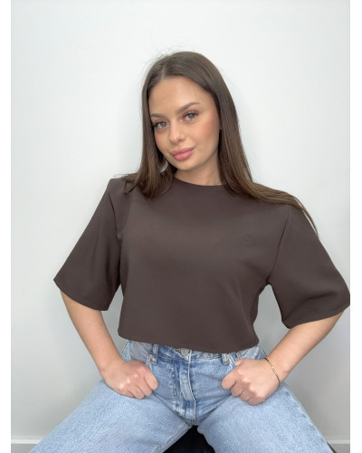 T-shirt krótki pudełkowy La Milla czekoladowy