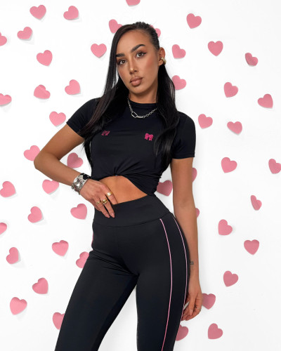 T-shirt kokardki La Milla czarny