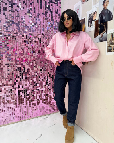 Spodnie jeansowe mom fit La Milla ciemny jeans