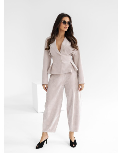 Marynarka sztruksowa By o la la...! jasny beż