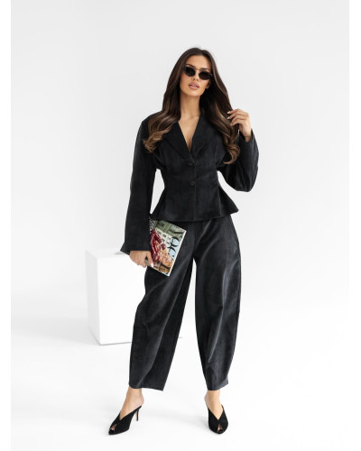 Marynarka sztruksowa By o la la...! czarna