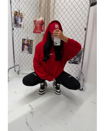 Bluza z kapturem La Milla czerwona