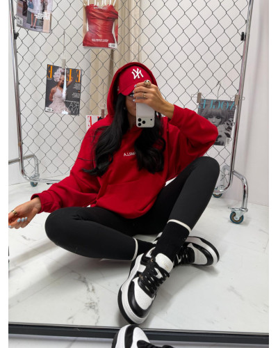 Bluza z kapturem La Milla czerwona