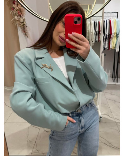 Marynarka bombka Clara miętowa