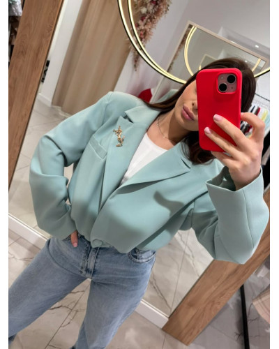 Marynarka bombka Clara miętowa