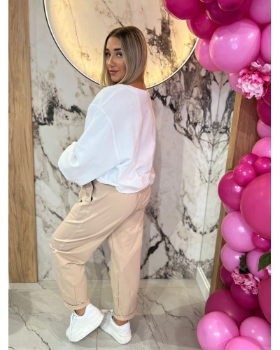 Bluza z bufiastym rękawem By o la la...! biała