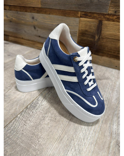 Sneakersy z paskami By o la la...! denim