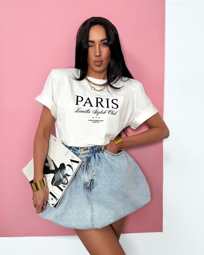 T-shirt La Milla Paris Stylish Club biały