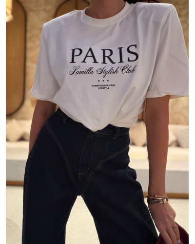 T-shirt La Milla Paris Stylish Club biały
