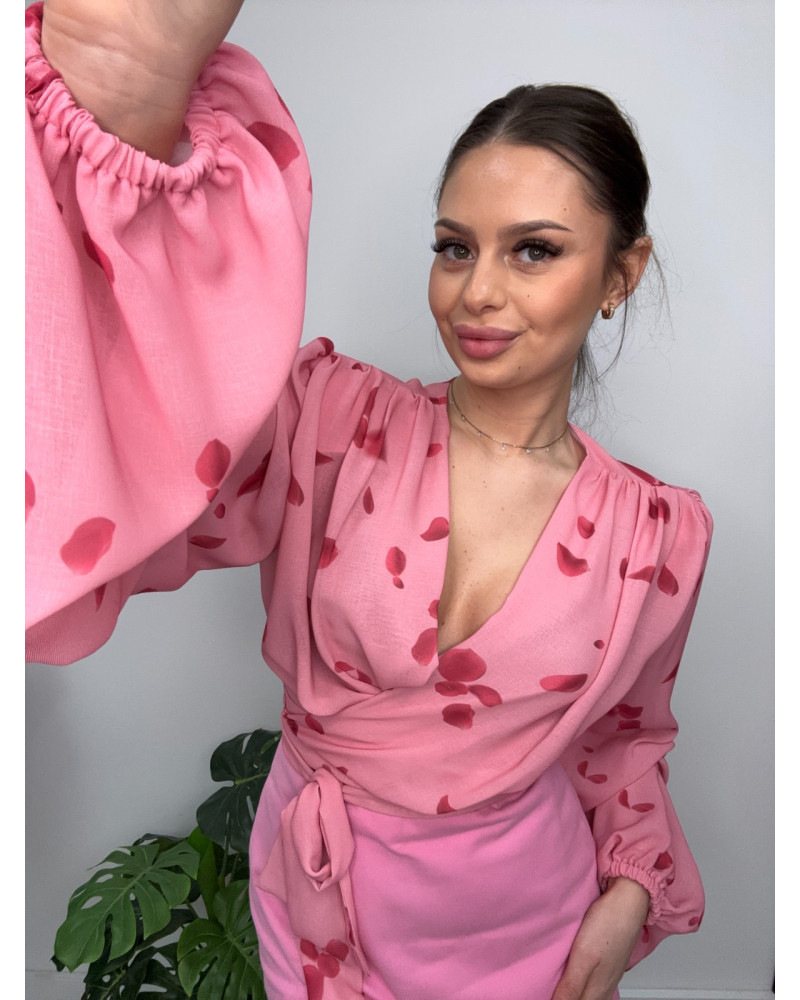 Koszula wiązana La Milla pudrowy róż