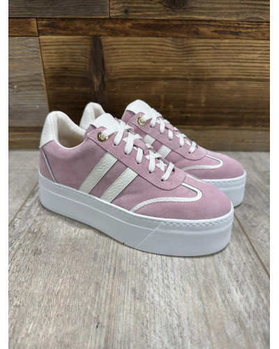 Sneakersy z paskami By o la la...! sugar pink