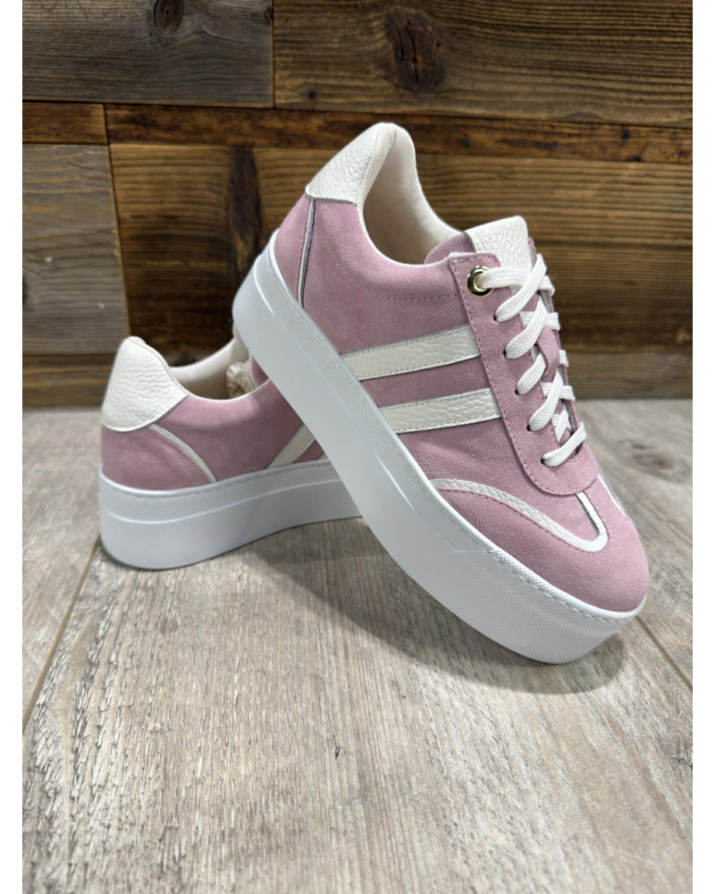Sneakersy z paskami By o la la...! sugar pink