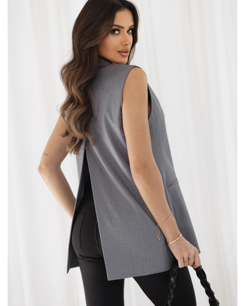 Kamizelka materiałowa By o la la...! szara