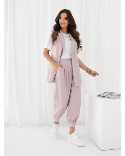 Kamizelka materiałowa By o la la...! pudrowy róż