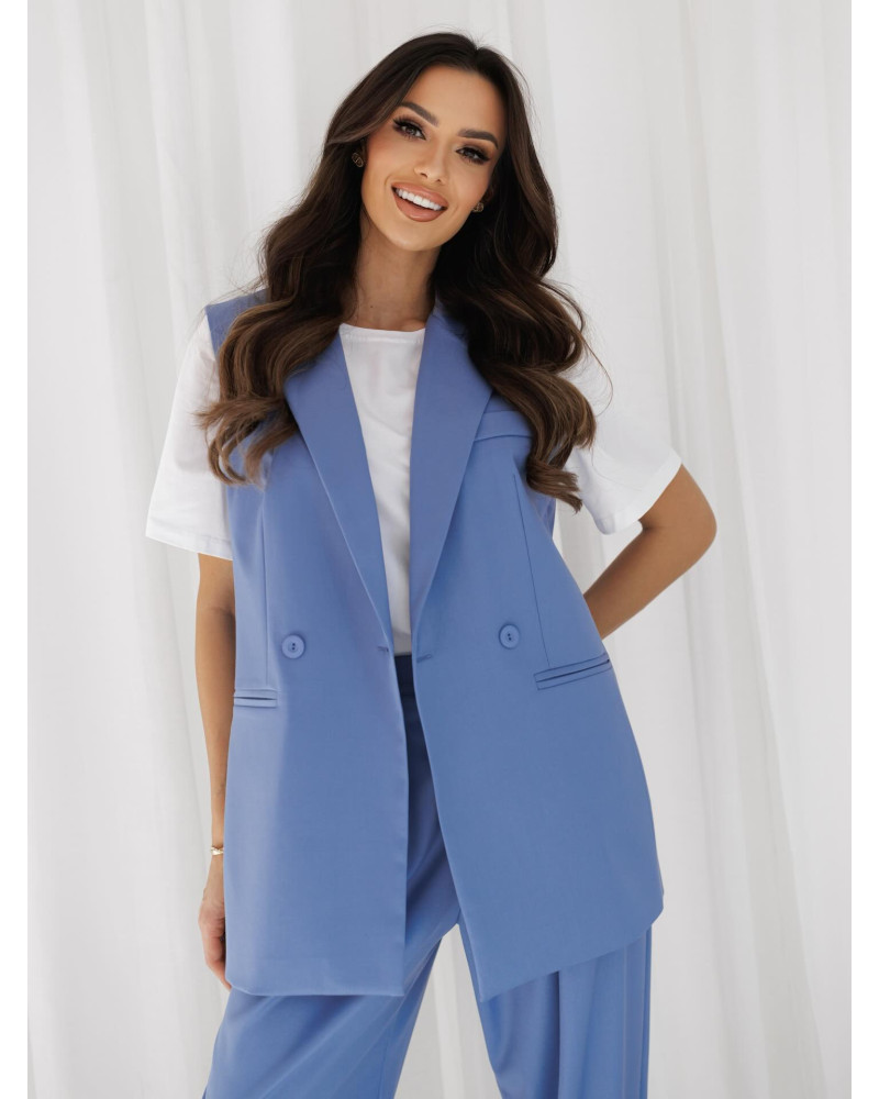 Kamizelka materiałowa By o la la...! niebieska