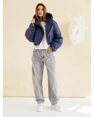 Kurtka pikowana z bufiastym rękawem  By o la la...! denim