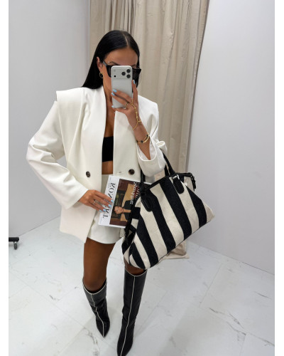 Marynarka z odkrytymi ramionami La Milla biała