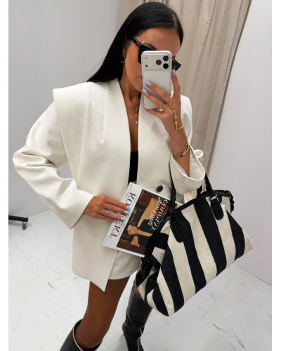 Marynarka z odkrytymi ramionami La Milla biała